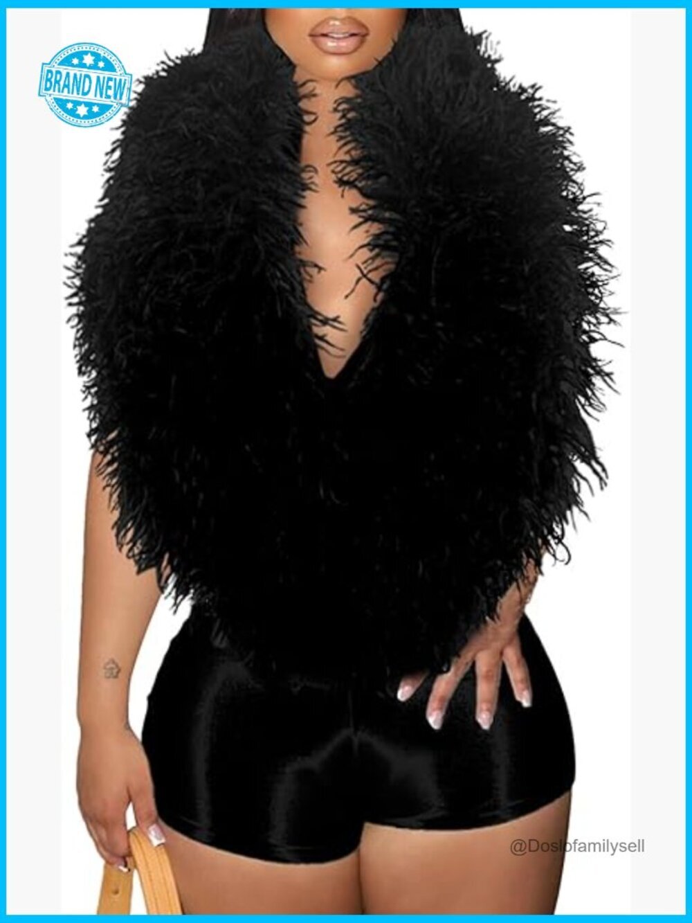 Women Sexy Halter Backless Sleeveless Feather Jumpsuits Romper Club Party Outfit